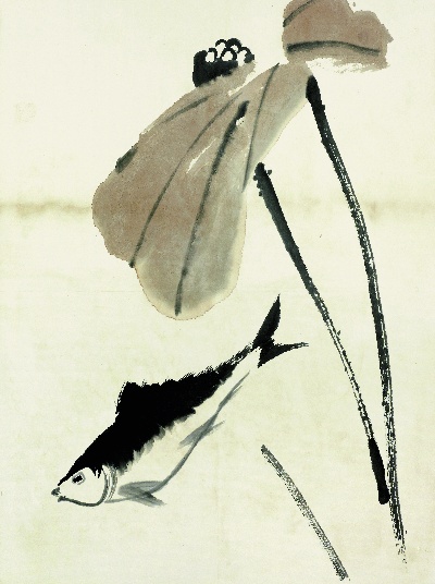 历代国画.源文件.鱼虾册100张的国画作品-齐白石 鱼虾册页(54)