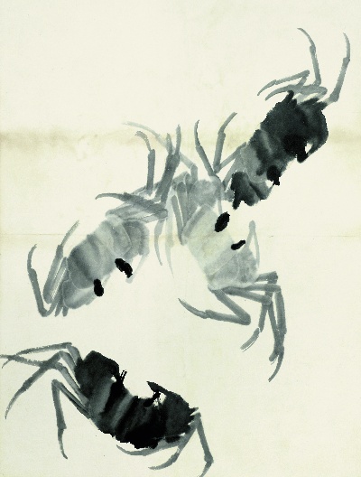历代国画.源文件.鱼虾册100张的国画作品-齐白石 鱼虾册页(57)