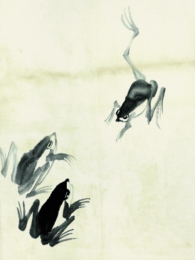 历代国画.源文件.鱼虾册100张的国画作品-齐白石 鱼虾册页(88)