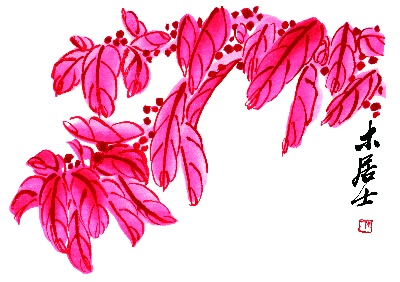历代国画.源文件.齐白石的国画作品-133齐白石《花卉》1
