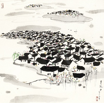 吴冠中作品集.吴冠中.03 作品TIF的国画作品-吴冠中101MH057