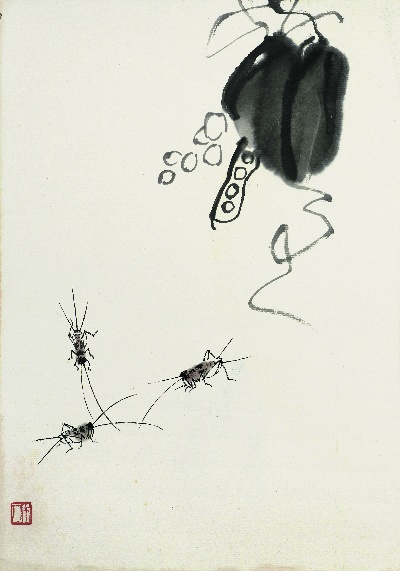 历代国画.源文件.齐白石拍照小片116开的国画作品-497-1