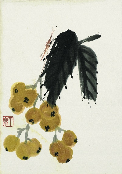 历代国画.源文件.齐白石拍照小片116开的国画作品-444