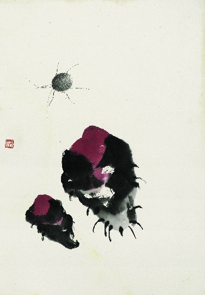 历代国画.源文件.齐白石拍照小片116开的国画作品-437