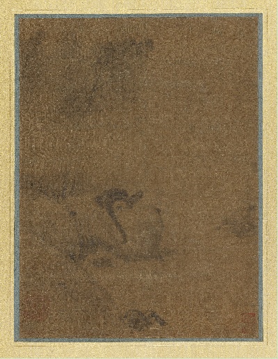 国画印刷版.元的国画作品- 牧溪 岩猿猴图 37x328