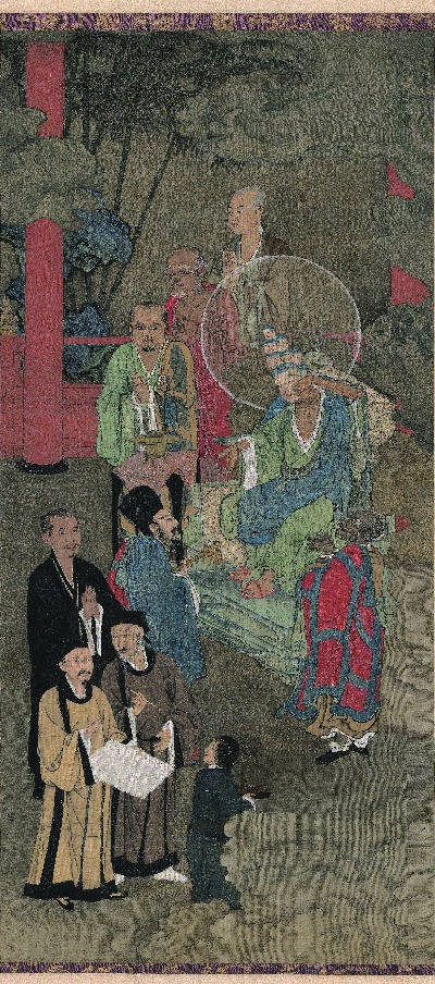 国画印刷版.宋的国画作品-南宋 周季常 应身观音绢本111.5×53.1波士顿