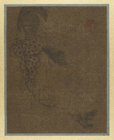 国画印刷版.宋的国画作品-日观 葡萄图 33.3×26