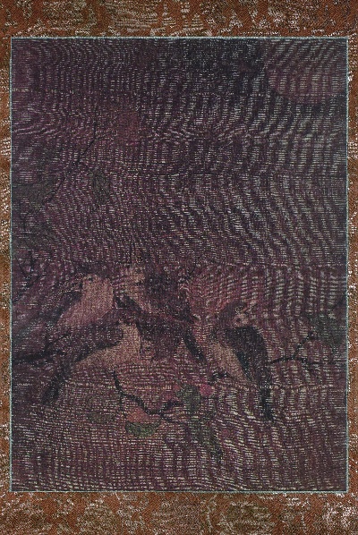 国画印刷版.宋的国画作品-北宋 戴琓 月下五雀图绢本20.5×26昆仑堂美术馆