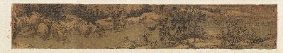 国画印刷版.宋的国画作品-北宋 高克明 溪山雪意图（画心）绢本41x241.3