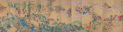 国画印刷版.清代2的国画作品-清 12屏群仙祝寿手卷全卷52x195