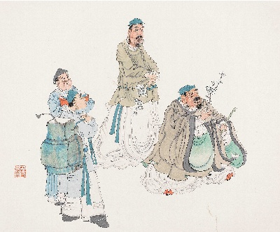 国画印刷版.清代2的国画作品-任渭长 册页