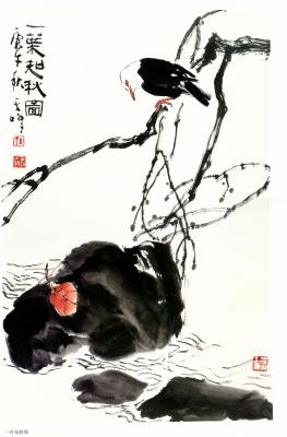 国画.近现代的国画作品-一叶知秋55x77 拷贝