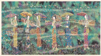 国画.近现代的国画作品-六美女-1 拷贝