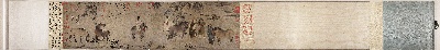 国画印刷版.元.元 佚名的国画作品- 佚名(传赵伯驹)六骏图卷纸46.2X168