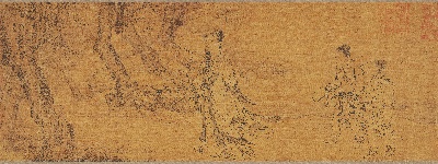 国画印刷版.元.元 佚名的国画作品- 佚名 画渊明归去来辞绢本27 x72.5