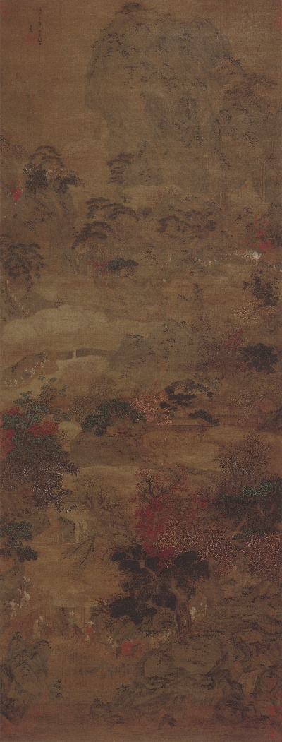 国画印刷版.元.赵孟頫的国画作品- 赵孟頫 画蜀道鸡87x33
