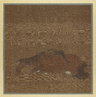 国画印刷版.元.赵雍的国画作品- 赵雍 马猿猴图 32.3×31.
