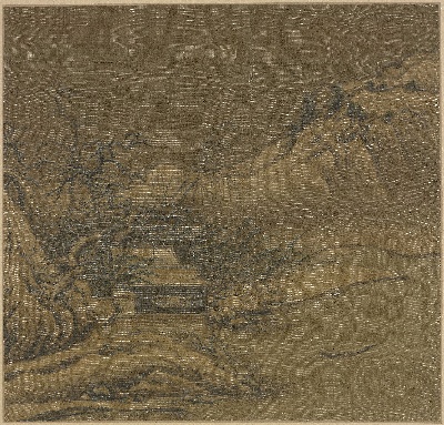 国画印刷版.宋.夏圭的国画作品-南宋 夏圭 雪堂客话图57x60