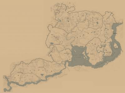 荒野大镖客2游戏设定集的作品-高清地图