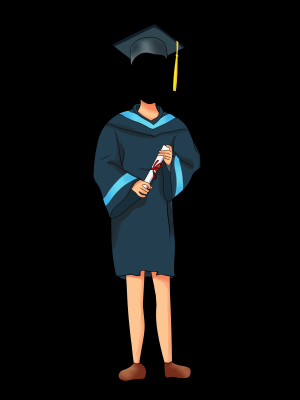 卡通毕业人物免抠.PNG免扣 学士服-Thor_021