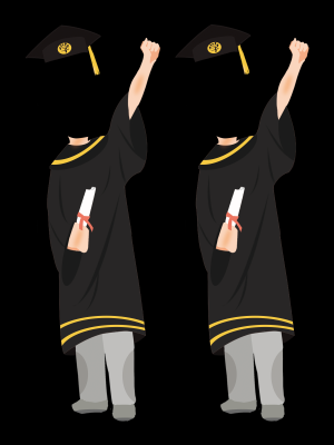 卡通毕业人物免抠.PNG免扣 学士服-Thor_005