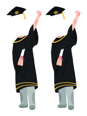 卡通毕业人物免抠.PSD分层 学士服-Thor_005