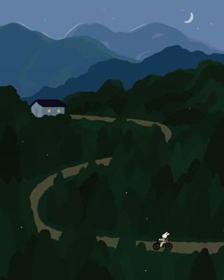 动漫.韩国小清新场景小动物手绘手账的作品-3845