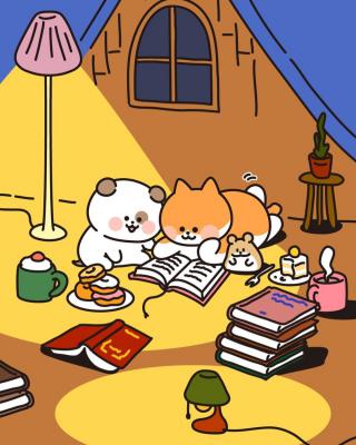 动漫.韩国拟人猫咪手绘的作品-2437122538621264580_1(8209B)