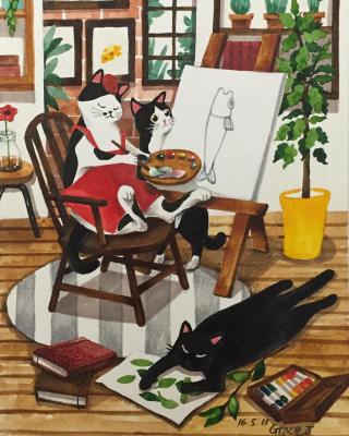 Y62 猫咪和老虎 插画师grace_j.1的作品-(18)(00012)