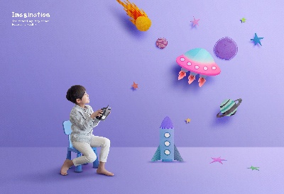 海报精品儿童立体PSD抠图背景模版18P的PSD模板