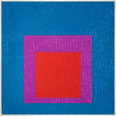 美国阿特金森美术馆.-4美国阿特金斯博物馆_藏画高清实拍 4的作品-约瑟夫·阿尔伯斯（Josef Albers）-向广场红铜致敬，1961年