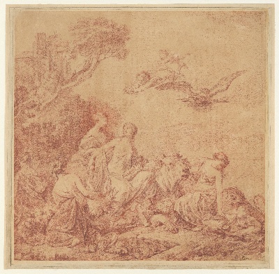 美国纽约大都会美术馆素描藏画.-12MDg083=美国纽约大都会美术馆素描 9的作品-让-巴蒂斯特-玛丽-皮埃尔——欧罗巴的强奸