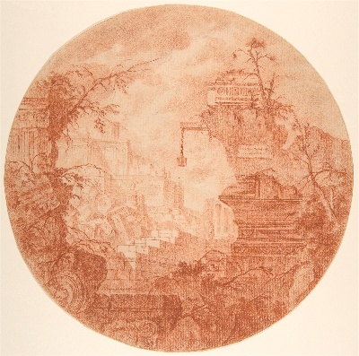 美国纽约大都会美术馆素描藏画.-12MDg083=美国纽约大都会美术馆素描 9的作品-Jean Laurent Legeay——建筑幻想