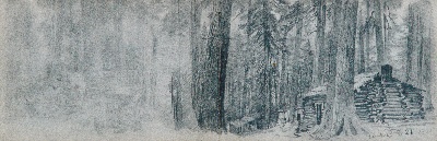 美国纽约大都会美术馆素描藏画.-4MDg083=美国纽约大都会美术馆素描 12的作品-威廉·特罗斯特·理查兹——太平洋西北景观主题速写本