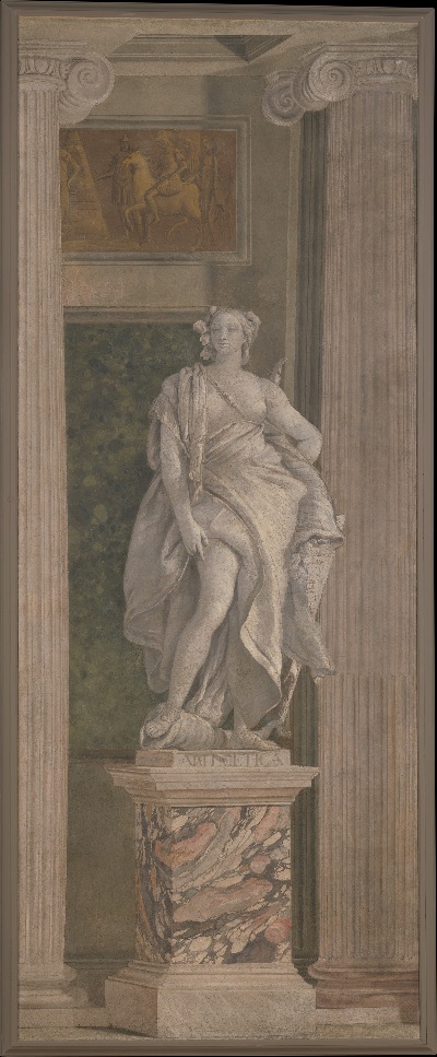 美国纽约大都会美术馆素描藏画.-7MDg083=美国纽约大都会美术馆素描 4的作品-Giovanni Battista Tiepolo和工作室——算术
