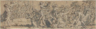 美国纽约大都会美术馆素描藏画.-7MDg083=美国纽约大都会美术馆素描 4的作品-Giacinto Gimignani——对萨宾家族的强奸