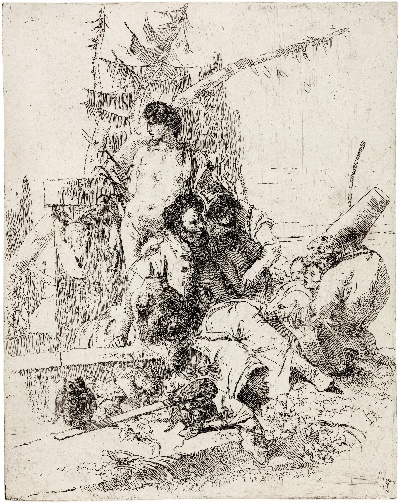 美国纽约大都会美术馆素描藏画.-7MDg083=美国纽约大都会美术馆素描 4的作品-Giambatista TIEPOLO（1696-1770）（意大利）——Punchinello提供法律意见