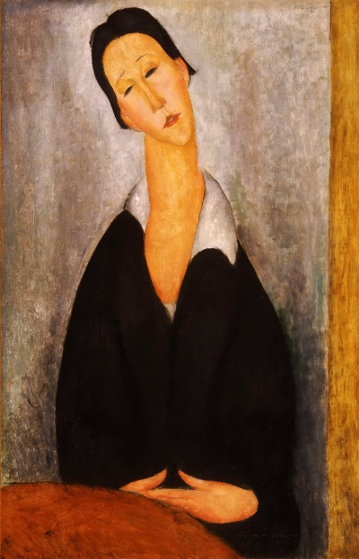 美国费城美术馆精品藏画高清图集TIF-1的作品-阿梅迪奥·莫迪利亚尼，意大利人，1884-1920年——一位波兰妇女的肖像