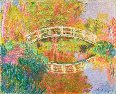 美国费城美术馆精品藏画高清图集TIF-2的作品-克劳德·莫内，法国，1840-1926年——吉维尼的日本人行桥
