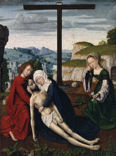 美国费城美术馆精品藏画高清图集TIF-2的作品-杰拉德·戴维（Gerard David），荷兰人（现役布鲁日人），最初记录于1484年，1523年去世——哀悼