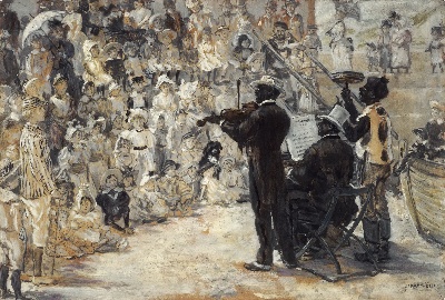 美国费城美术馆精品藏画高清图集TIF-4的作品-让-弗朗索瓦·拉法利，法国，1850-1924年——吟游诗人