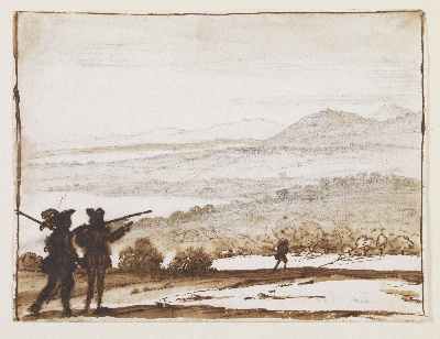 美国弗里克美术馆.-1美国弗利克美术馆_藏画高清实拍1的作品-Claude Lorrain——Tivoli的视角，1651年