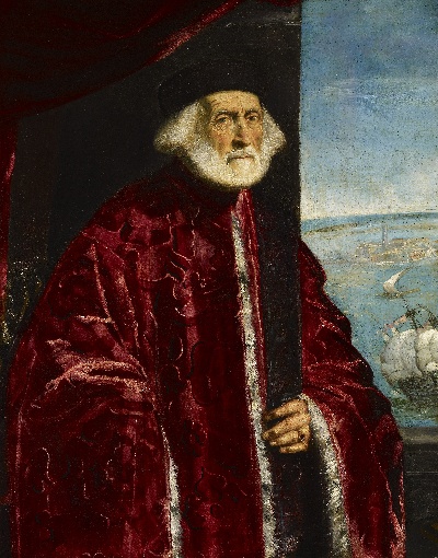 美国弗里克美术馆.-2美国弗利克美术馆_藏画高清实拍2的作品-雅格布·罗布斯蒂（Tintoretto）——一位威尼斯检察官的肖像，16世纪
