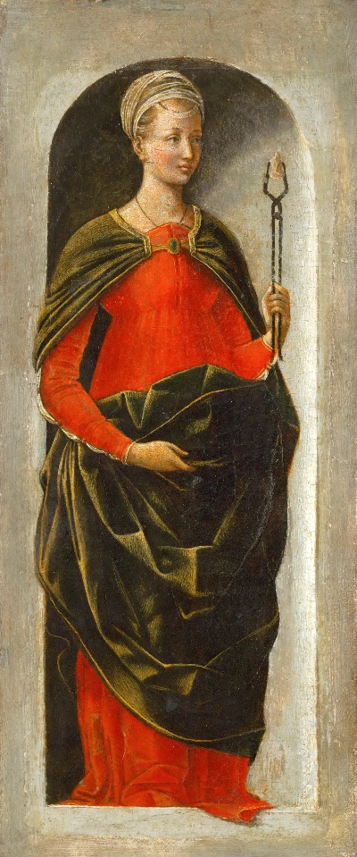 -21MSG082卢浮宫高清图集TIF- 7的作品-Ercole de’ Roberti 1455-1496 -- Saint Apollonia