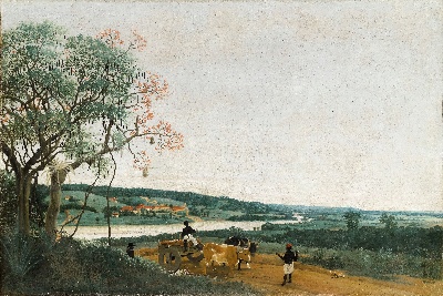 -22MSG082卢浮宫高清图集TIF- 8的作品-Frans Post——牛车——巴西风景