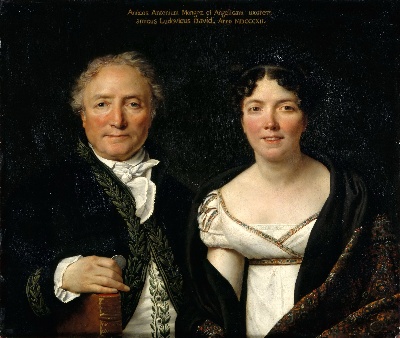 -4MSG082卢浮宫高清图集TIF- 12的作品-Jacques Louis David-Antoine Mongez先生和夫人