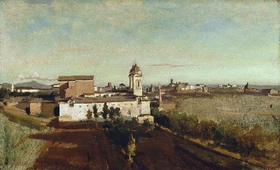 -5MSG082卢浮宫高清图集TIF- 13的作品-Jean-Baptiste-Camille Corot-Trinité-des-Monts