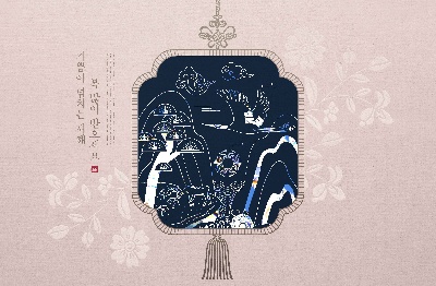 中国风新年海报的PSD模板-07