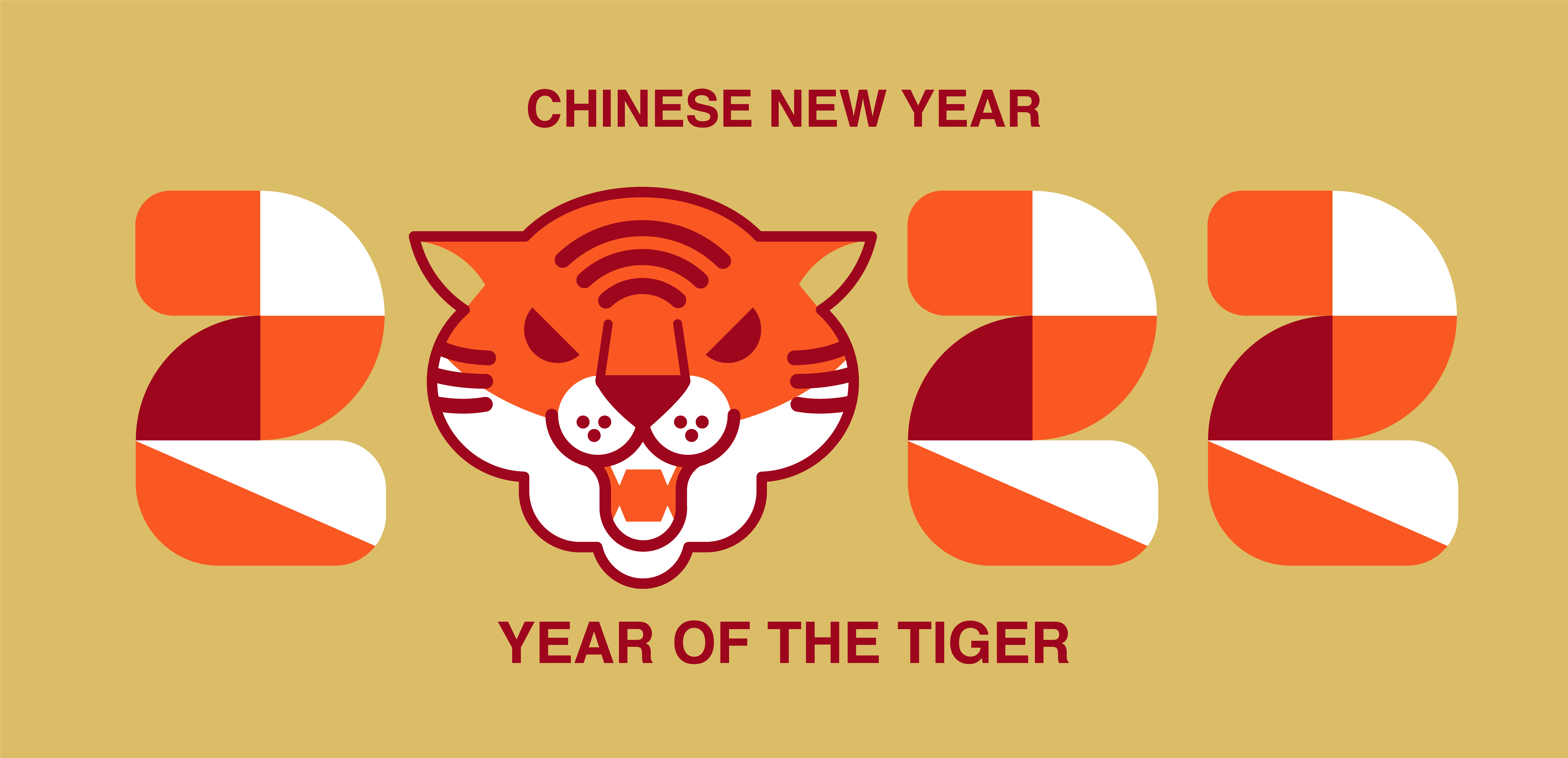 海报虎年贺岁图的PSD模板-虎年 5