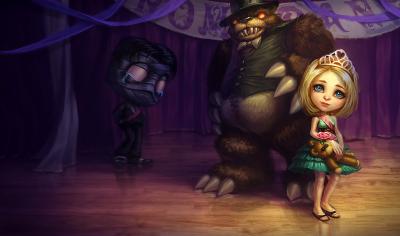 英雄联盟.黑暗之女 安妮老版的作品-Prom-Queen-Annie-Splash-Art-Chinese-League-of-Legends-Artwork-Wallpaper-lol